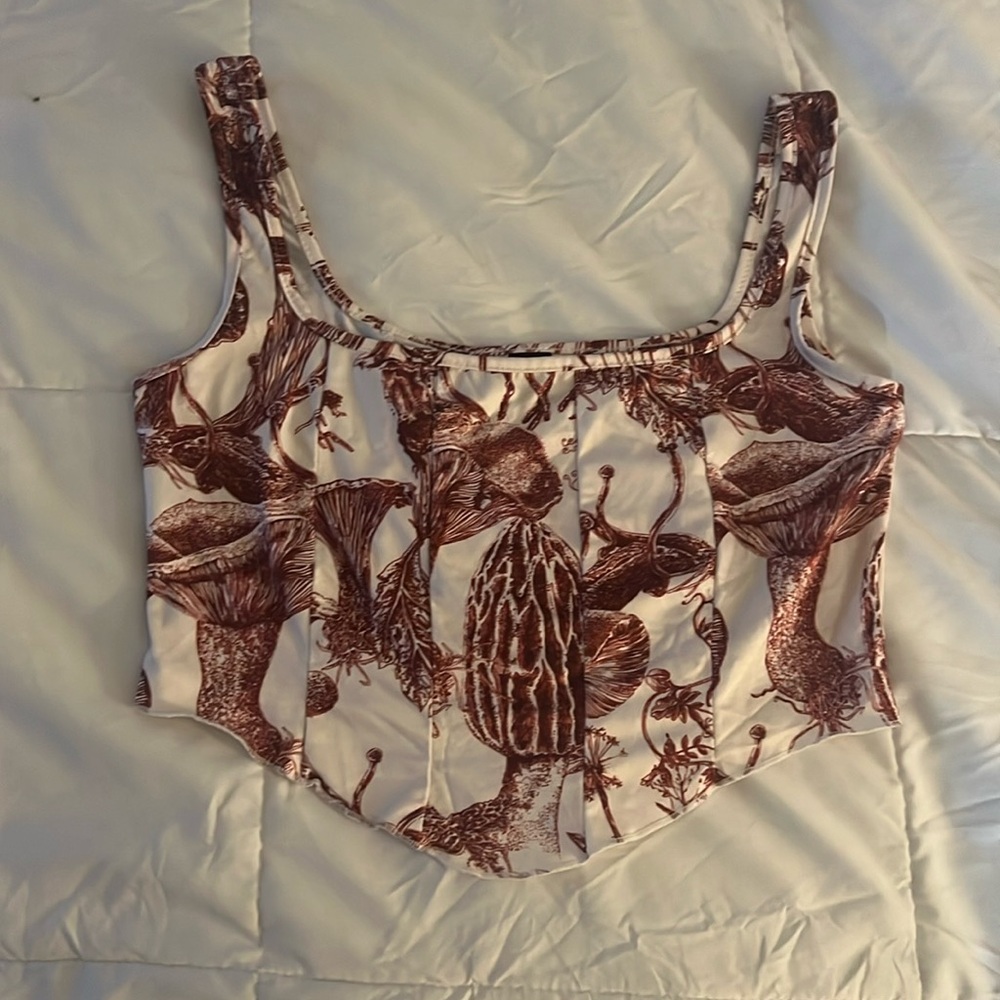 Printed Crop Tank Top